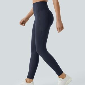 NWT Halara UltraSculpt™ High Waisted Tummy Control Pocket Leggings Mood Indigo